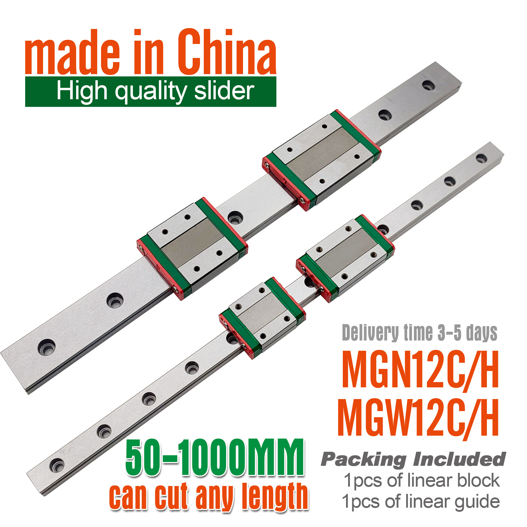 MGN12H Linear Guide  Slider Bl - Linear Rail Mgn12H Set recension och pris