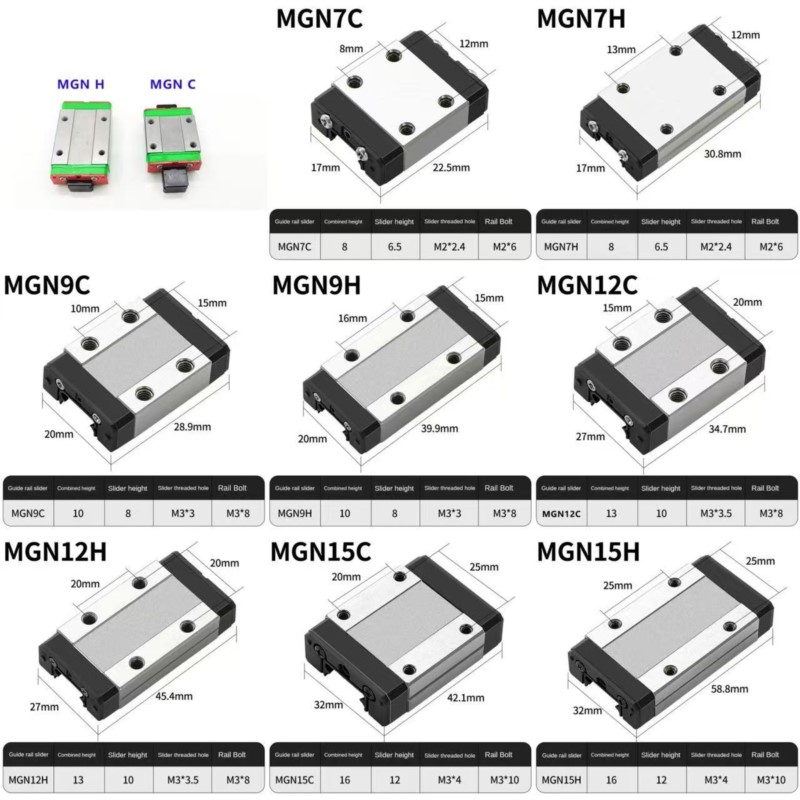 1PCS MGN7C MGN7H MGN9C MGN9H M - Linear Rail Mgn12H Set recension och pris